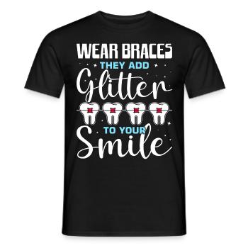 Zahnspange Kieferorthopäde - Männer T-Shirt - Schwarz - Vorne - AI Model Male 178 light (178cm)