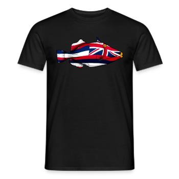Humuhumunukunukuapuaa Hawaii Flag Hawaii Reef Dr - Men's T-Shirt - black - Front - AI Model Male 178 light (178cm)