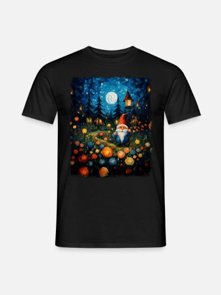 Gnome Gartenarbeit Gartenzwerge Gärtner Sternennac - Männer T-Shirt - Schwarz