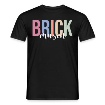 Maçonnerie de brique Maçon Maçon - T-shirt homme - noir - Devant - AI Model Male 178 light (178cm)