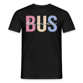 Bus driver school bus driving - Men's T-Shirt - black - Front - AI Model Male 178 light (178cm)