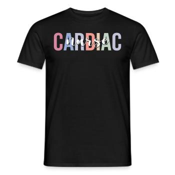Cardiac Nurse Cardiology CNS - Men's T-Shirt - black - Front - AI Model Male 178 light (178cm)