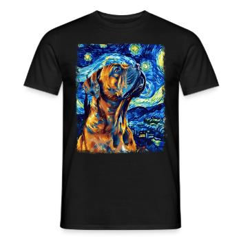 Cane Corso Hund Sternennacht Gemälde - Männer T-Shirt - Schwarz - Vorne - AI Model Male 178 light (178cm)