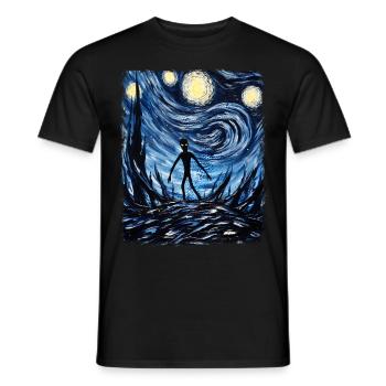 Dover Dämon Kryptide Kryptozoologie Sternennacht M - Männer T-Shirt - Schwarz - Vorne - AI Model Male 178 light (178cm)