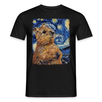 Quokka Australische Sternennacht Gemälde - Männer T-Shirt - Schwarz - Vorne - AI Model Male 178 light (178cm)
