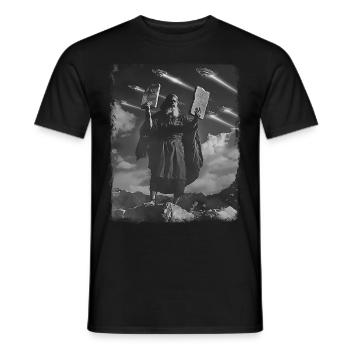 Moses Jüdisch Christlich UFO Alien Außerirdisch Se - Männer T-Shirt - Schwarz - Vorne - AI Model Male 178 light (178cm)
