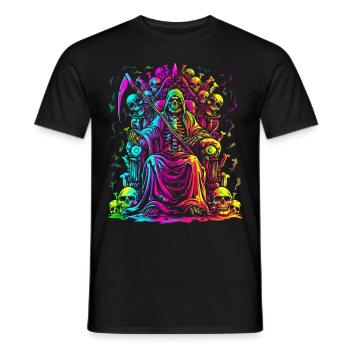 Sensenmann Der Totenschädel Popart - Männer T-Shirt - Schwarz - Vorne - AI Model Male 178 light (178cm)