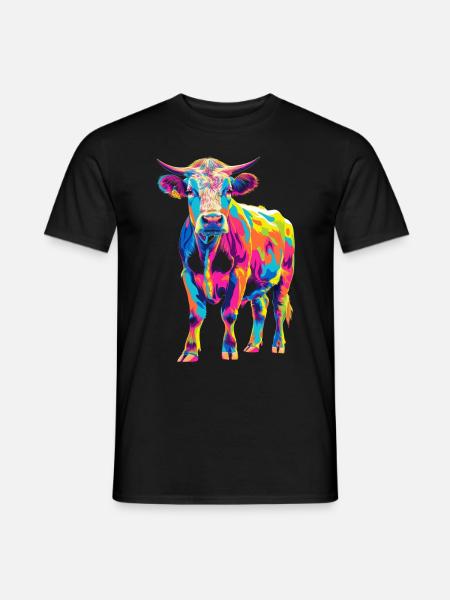 Hereford-Rinderzüchter Popart - Männer T-Shirt - Schwarz