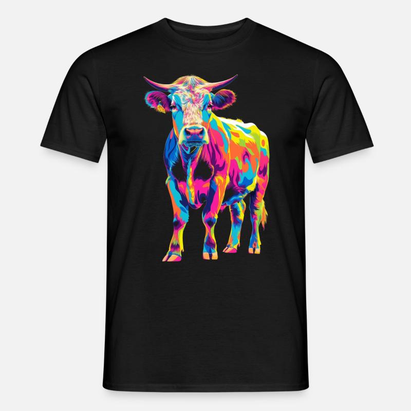 Hereford-Rinderzüchter Popart - Männer T-Shirt - Schwarz