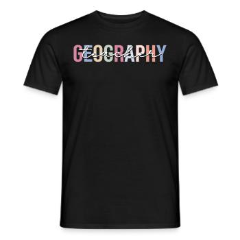Geography teacher Geographer - Men's T-Shirt - black - Front - AI Model Male 178 light (178cm)