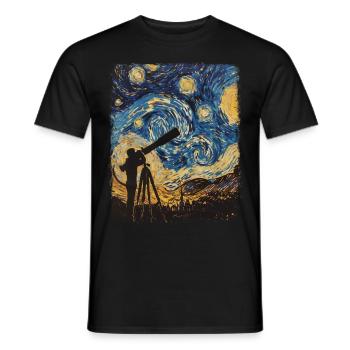 Stargazing Stargazer Astronomie Sternennacht Maler - Männer T-Shirt - Schwarz - Vorne - AI Model Male 178 light (178cm)