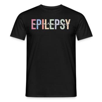 Epilepsy Awareness Purple Epilepsy Warrior - Men's T-Shirt - black - Front - AI Model Male 178 light (178cm)