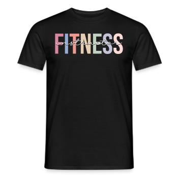 Fitness Trainers Fitness Trainers Gym Workou - Men's T-Shirt - black - Front - AI Model Male 178 light (178cm)