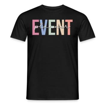 Event Planner Event Planning Event Staff - Men's T-Shirt - black - Front - AI Model Male 178 light (178cm)