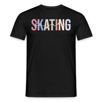 Patinage artistique Patinage sur glace Patineurs sur glace - T-shirt homme - noir - Devant - AI Model Male 178 light (178cm)