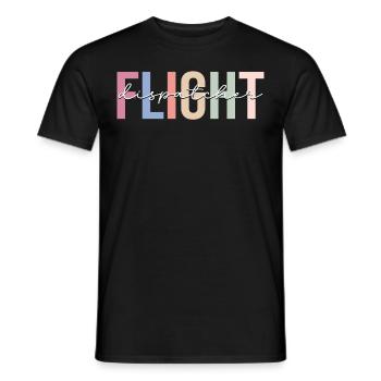 Flight Dispatcher Aviation - Men's T-Shirt - black - Front - AI Model Male 178 light (178cm)