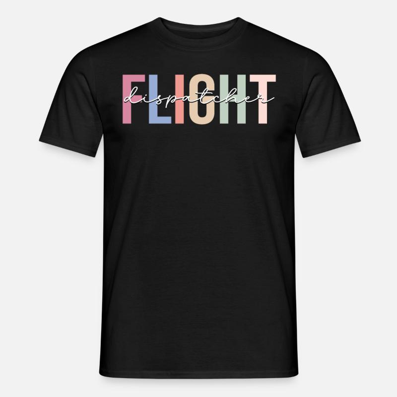 Flugdienstleiter Luftfahrt - Männer T-Shirt - Schwarz