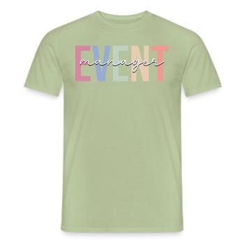 Veranstaltungsmanager Koordinator - Männer T-Shirt - Sage - Vorne - AI Model Male 178 light (178cm)