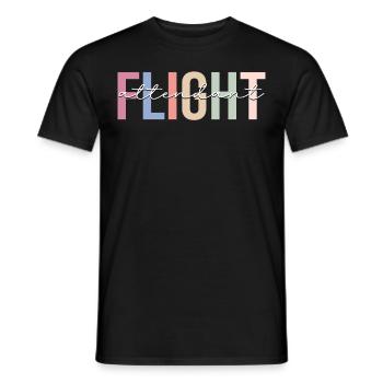 Hôtesse de l’air hôtesse de l’air - T-shirt homme - noir - Devant - AI Model Male 178 light (178cm)