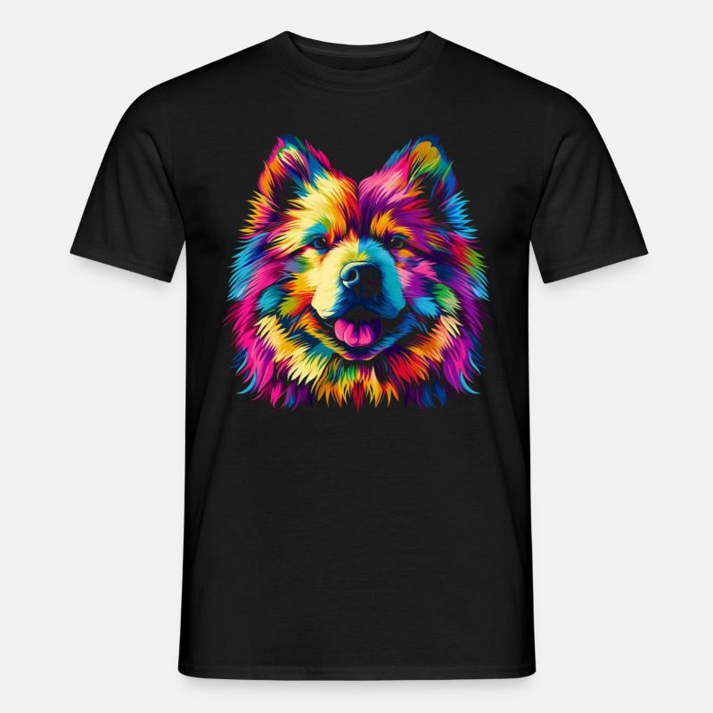Samojeden Hund Popart - Männer T-Shirt - Schwarz