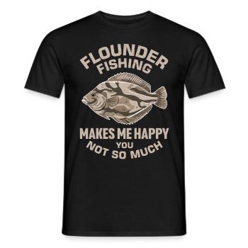 Dicton de pêcheur de plie - T-shirt homme - noir - Devant - AI Model Male 178 light (178cm)
