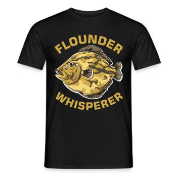 Dicton de pêcheur de plie - T-shirt homme - noir - Devant - AI Model Male 178 light (178cm)