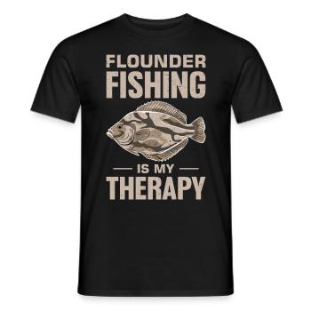 Dicton de pêcheur de plie - T-shirt homme - noir - Devant - AI Model Male 178 light (178cm)