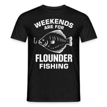 Flounder Fisherman Saying - Men's T-Shirt - black - Front - AI Model Male 178 light (178cm)