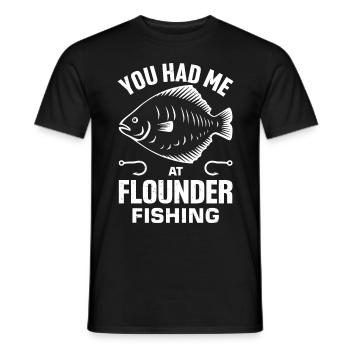 Flounder Fisherman Saying - Men's T-Shirt - black - Front - AI Model Male 178 light (178cm)
