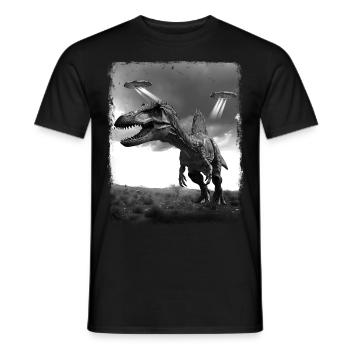 Spinosaurus Dinosaure OVNI Alien Alien S - T-shirt homme - noir - Devant - AI Model Male 178 light (178cm)