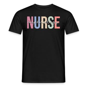 Nephrology Nurse Kidney Dialysis Patient - Men's T-Shirt - black - Front - AI Model Male 178 light (178cm)