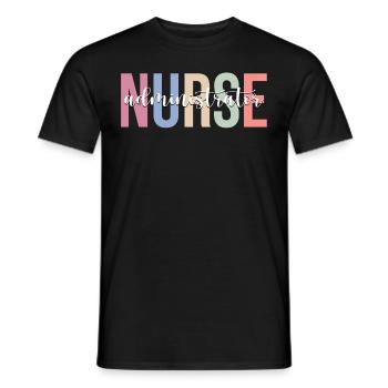 Infirmière Administratrice Soins infirmiers Ges - T-shirt homme - noir - Devant - AI Model Male 178 light (178cm)