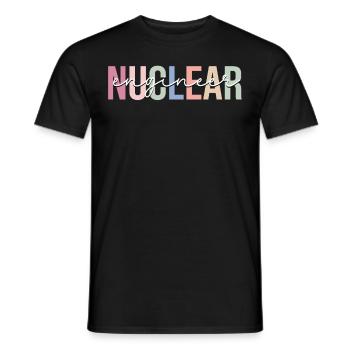 Nuclear Engineer Engineering - Men's T-Shirt - black - Front - AI Model Male 178 light (178cm)