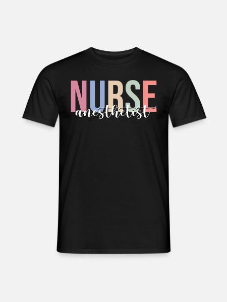 Nurse/Anesthesiologist CRNA Anesthesia - Men's T-Shirt - black