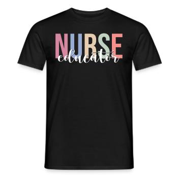 Formation d’instructeur en soins infirmiers - T-shirt homme - noir - Devant - AI Model Male 178 light (178cm)