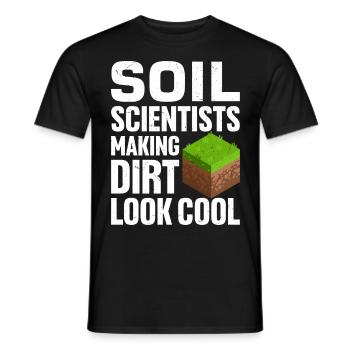 Soil Scientist Pedology - Men's T-Shirt - black - Front - AI Model Male 178 light (178cm)
