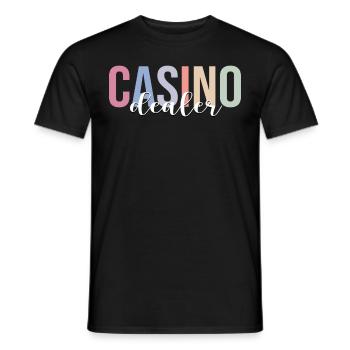 Casino Croupier Poker Jeux d’argent - T-shirt homme - noir - Devant - AI Model Male 178 light (178cm)