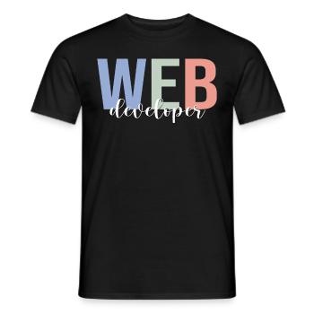 Webentwickler Kodierung Programmierer Programmieru - Männer T-Shirt - Schwarz - Vorne - AI Model Male 178 light (178cm)