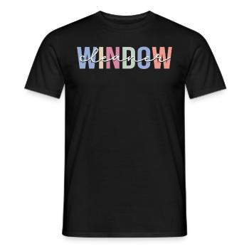 Window cleaner cleaning - Men's T-Shirt - black - Front - AI Model Male 178 light (178cm)