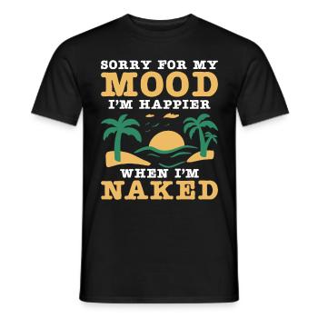 Nudismus Spruch - Männer T-Shirt - Schwarz - Vorne - AI Model Male 178 light (178cm)