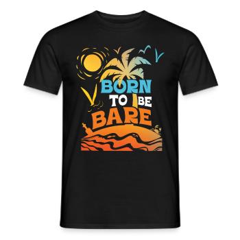 Nudism Saying - Men's T-Shirt - black - Front - AI Model Male 178 light (178cm)