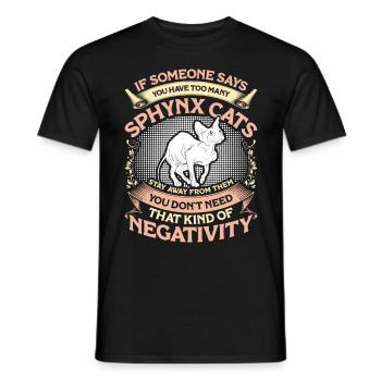 Drôle de chat Sphynx Dicton - T-shirt homme - noir - Devant - AI Model Male 178 light (178cm)