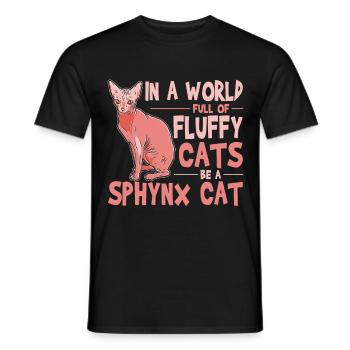 Drôle de chat Sphynx Dicton - T-shirt homme - noir - Devant - AI Model Male 178 light (178cm)