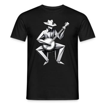 Origami Grue en papier Culture japonaise Bluegrass - T-shirt homme - noir - Devant - AI Model Male 178 light (178cm)