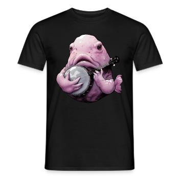Blobfish Fish Bluegrass Banjo Player - T-shirt homme - noir - Devant - AI Model Male 178 light (178cm)