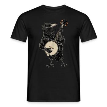 Crow Raven Joueur de banjo bluegrass - T-shirt homme - noir - Devant - AI Model Male 178 light (178cm)