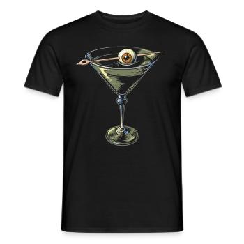 Weirdcore Ästhetischer Augapfel Cocktail Strangeco - Männer T-Shirt - Schwarz - Vorne - AI Model Male 178 light (178cm)