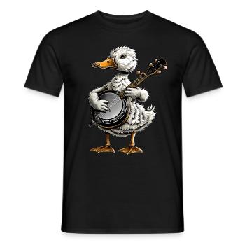 Ducks Farm Animal Farmer Joueur de banjo Bluegrass - T-shirt homme - noir - Devant - AI Model Male 178 light (178cm)