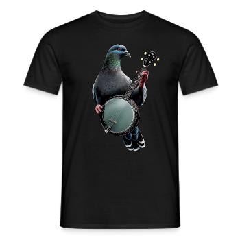 Pigeon Bird Bluegrass Banjo Spieler - Männer T-Shirt - Schwarz - Vorne - AI Model Male 178 light (178cm)