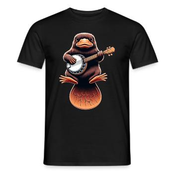 Joueur de banjo Bluegrass Platypus Animal - T-shirt homme - noir - Devant - AI Model Male 178 light (178cm)